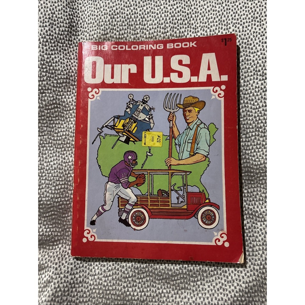 1978 Our USA Coloring Book Walkman Publish Americana Some Writing